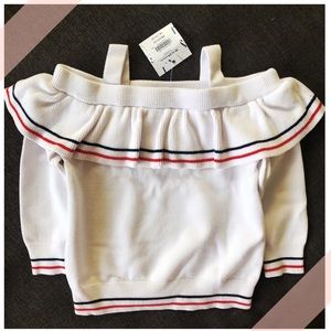 Cold shoulder sweater